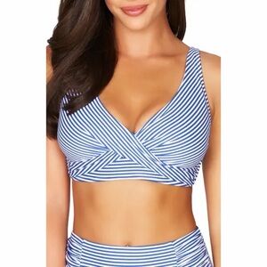 NWT Sea Level Australia Sorrento Stripe Bikini Top - French Blue